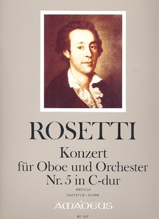 Konzert C-Dur Nr.5 RWVC29 fr Oboe und Orchester Partitur