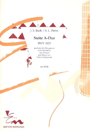 Suite A-Dur BWV1025 fr Mandoline (Oktavgitarre, Violine) und Gitarre Partitur und Stimmen