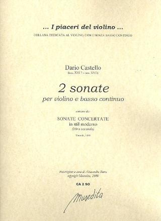 2 Sonate per violino e basso continuo