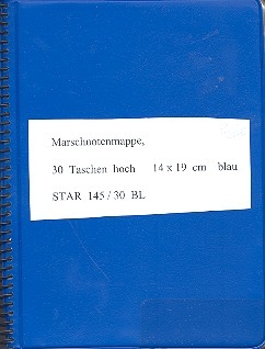 Marschnotenmappe 30 Taschen hoch 14x19cm blau