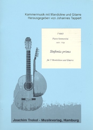 Sinfonie Nr. 1 fr 2 Mandolinen und Gitarre Partitur und Stimmen