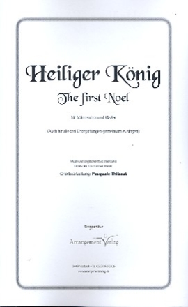 Heiliger Knig fr Mnnerchor und Klavier Singpartitur