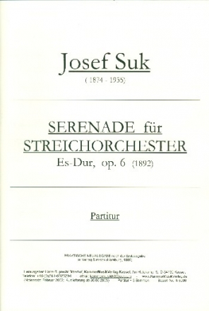Serenade Es-Dur op.6 fr Streichorchester Partitur