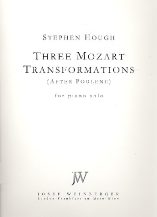 3 Mozart Transformations for piano