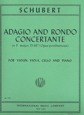 Adagio und Rondo concertante F-Dur D487 fr Violine, Viola, Violoncello und Klavier Stimmen