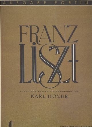 Franz Liszt Aus seinen Werken fr Harmonium