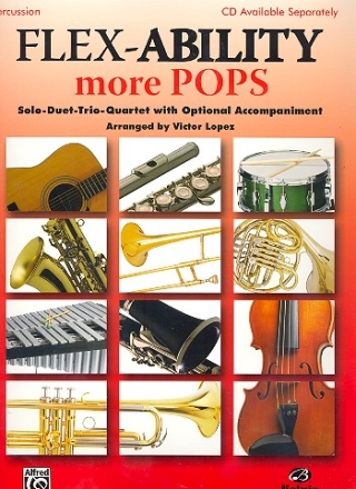 Flex-Ability more Pops: for 4 instruments (flexible ensemble) percussion score