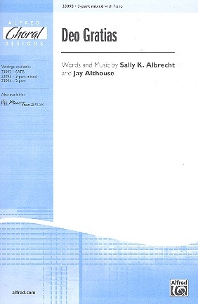 Deo Gratias for mixed chorus and piano score