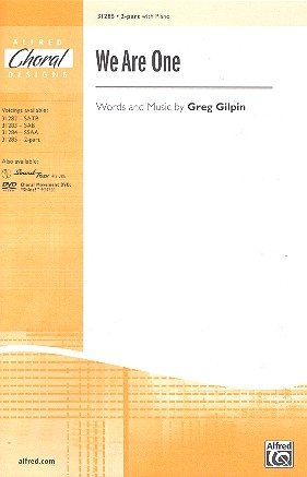 We are One for 2-part chorus and piano score