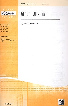 African Alleluia for 2-part chorus and piano (bongo and hand-drums ad lib) score