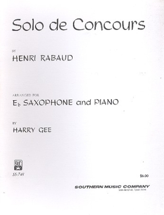 Solo de concours for alto saxophone and piano
