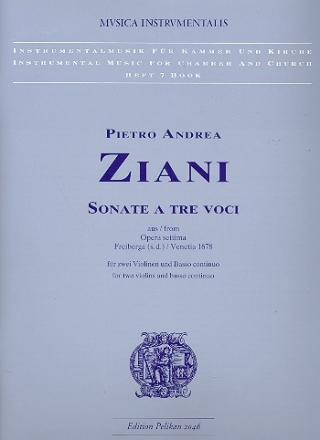 Sonate a tre voci op.7 fr 2 Violinen und Bc Stimmen