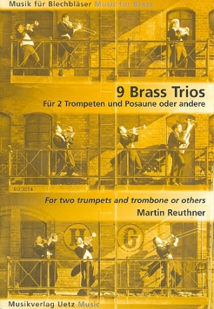 9 Brass Trios fr 3 Blechblser Partitur und Stimmen