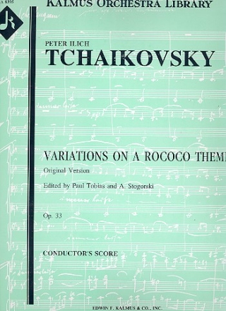 Variations on a Rococo Theme op.33 for cello and orchestra score