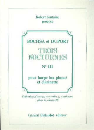 Nocturne Nr.3 fr Harfe (Klavier) und Klarinette