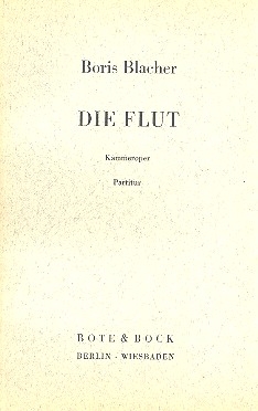 Die Flut  Studienpartitur