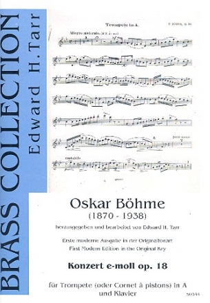 Konzert e-moll op.18 für Trompete in A (Flügelhorn) und Klavier