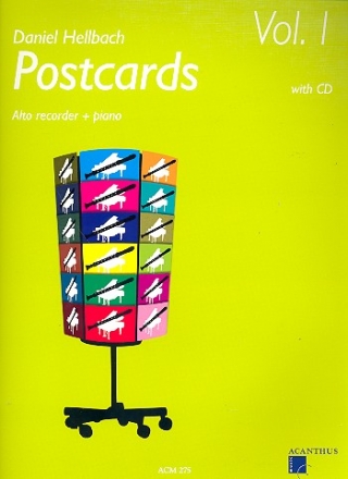 Postcards vol.1 (+CD) for alto recorder and piano
