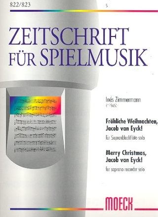 Frhliche Weihnachten, Jacob van Eyck! fr Sopranblockflte