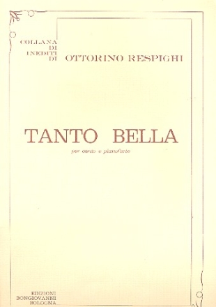 Tanto bella per soprano (tenore) e pianoforte