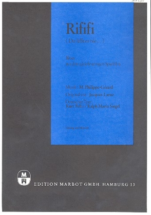 Rififi: fr Klavier/Gesang/Gitarre (dt/frz)