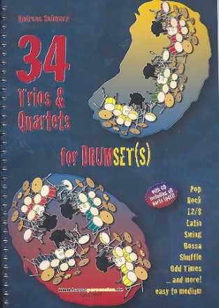 34 Trios und Quartette (+CD) für Schlagzeug