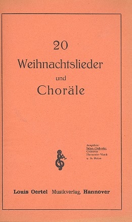 20 Weihnachtslieder und Chorle fr Salonorchester Stimmen