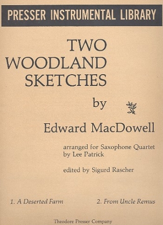 2 Woodland Sketches for 4 saxophones (AATBar) score and parts