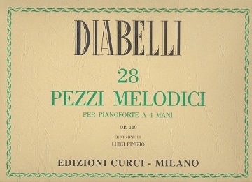 28 Pezzi melodici op.149 per pianoforte a 4 mani partitura