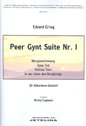 Peer Gynt Suite Nr.1 fr 5 Akkordeons Partitur