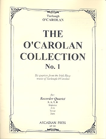 The O'Carolan Collection vol.1 for 4 recorders (SATB) score and parts