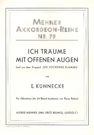 Ich trume mit offenen Augen fr Akkordeon