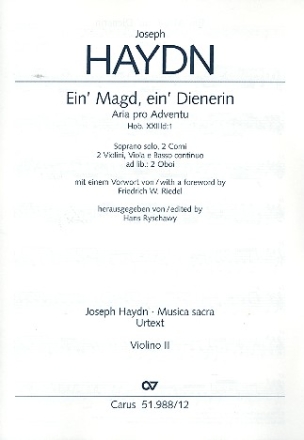 Ein' Magd ein' Dienerin Hob.XXIIId:1 fr Sopran und Instrumente Violine 2