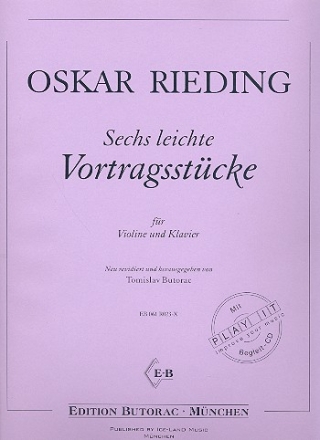 6 leichte Vortragsstcke (+CD) fr Violine und Klavier
