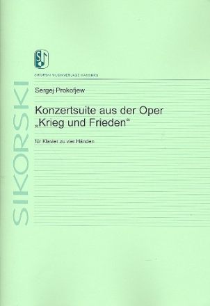 Konzertsuite aus der Oper Krieg und Frieden fr Klavier zu 4 Hnden Spielpartitur,  Archivkopie