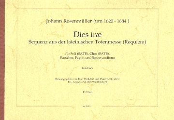Dies irae fr Soli, gem Chor, Streicher, Fagott und Bc Partitur