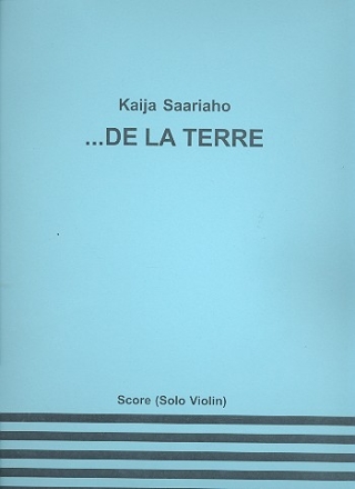 De la terre for violin and electronics score,  archive copy