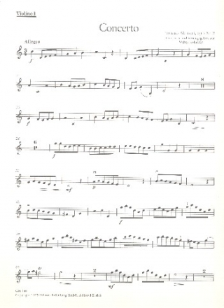 Konzert C-Dur op.7,2 fr 2 Oboen und Streichorchester Violine 1