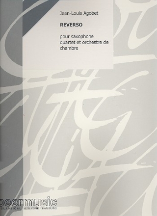 Reverso pour saxophone quartet (SATBar) et orchestre de chambre partition
