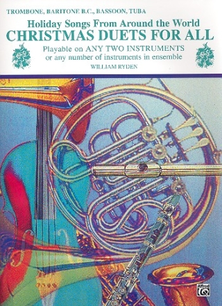 Christmas Duets for All for 2 instruments trombone (baritone b.c./bassoon/tuba) score