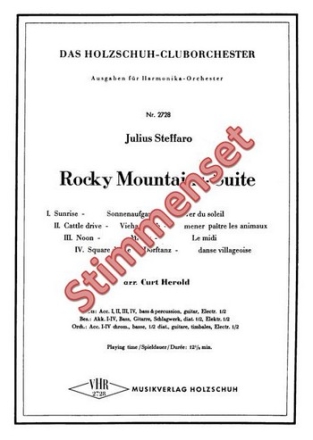 Rocky Mountains-Suite fr Akkordeonorchester Stimmensatz (4-4-4-3)