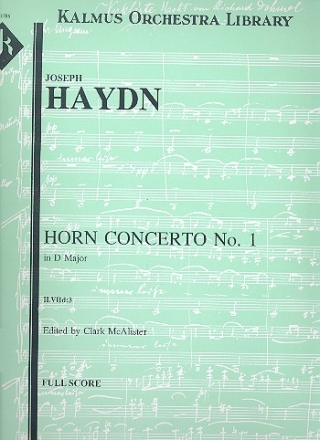 Concerto in D Major no.1 Hob.VIId:3 for horn and orchestra score