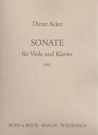 Sonate fr Viola und Klavier