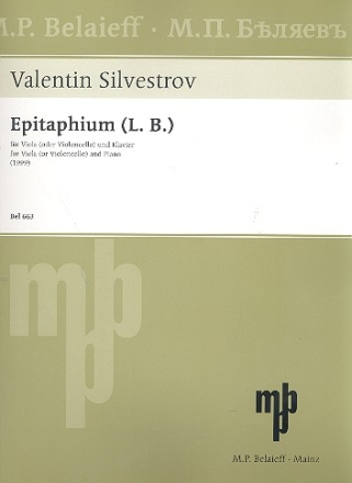 Epitaphium (L.B.) fr Viola (Violoncello) und Klavier