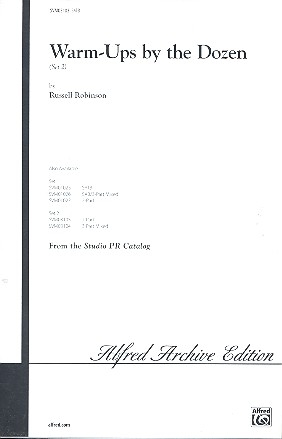 Warm up the Dozen - Set 2 for mixed chorus a cappella score
