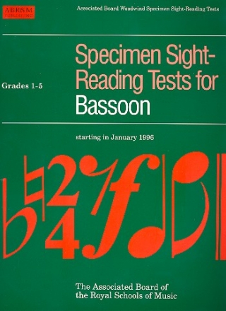 Specimen sight reading tests Grades 1-5 for bassoon