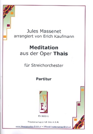 Meditation aus Thais fr Streichorchester Partitur+Stimmensatz (Solo-Vl+4/3/2/2/1)