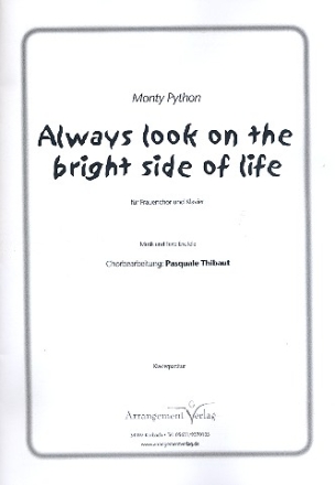 Always look on the bright side of Life fr Frauenchor und Klavier Klavierpartitur