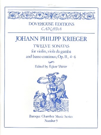 12 Sonatas op.2 vol.2 (nos.4-6) for violin, viola da gamba and Bc score and parts