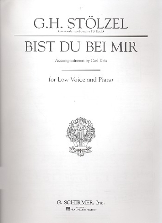 Bist du bei mir for low voice and piano (dt/en)